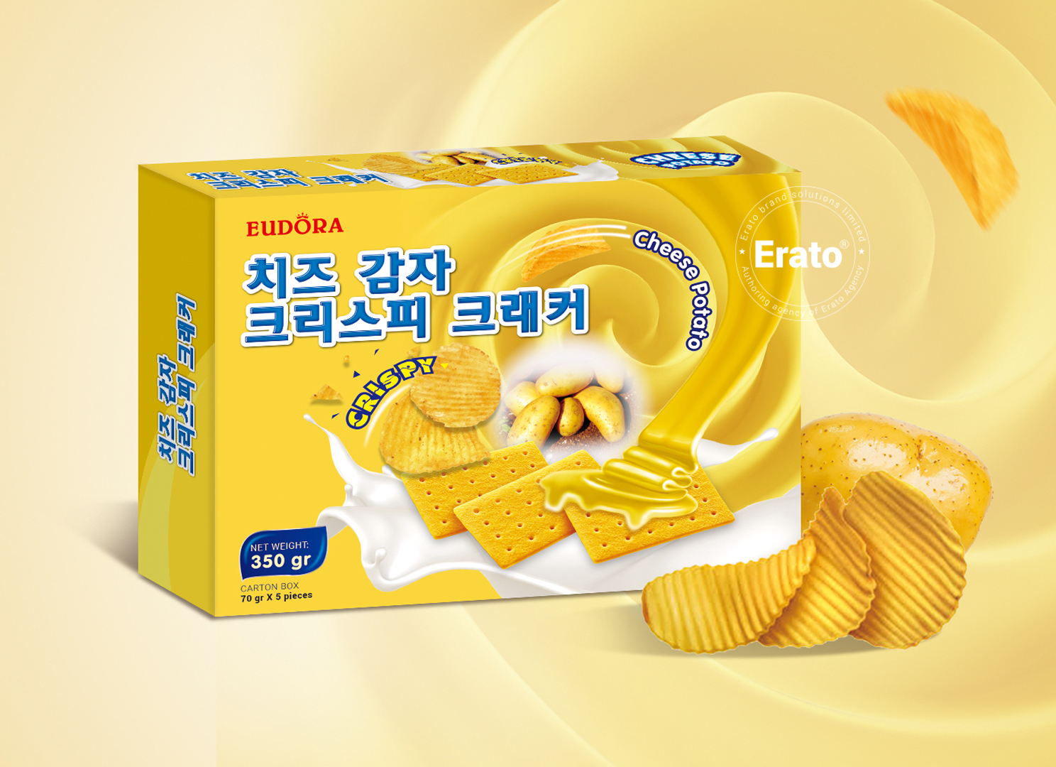 THIẾT KẾ BAO BÌ SẢN PHẨM BÁNH QUY HƯƠNG VỊ KHOAI TÂY THƯƠNG HIỆU EUDORA