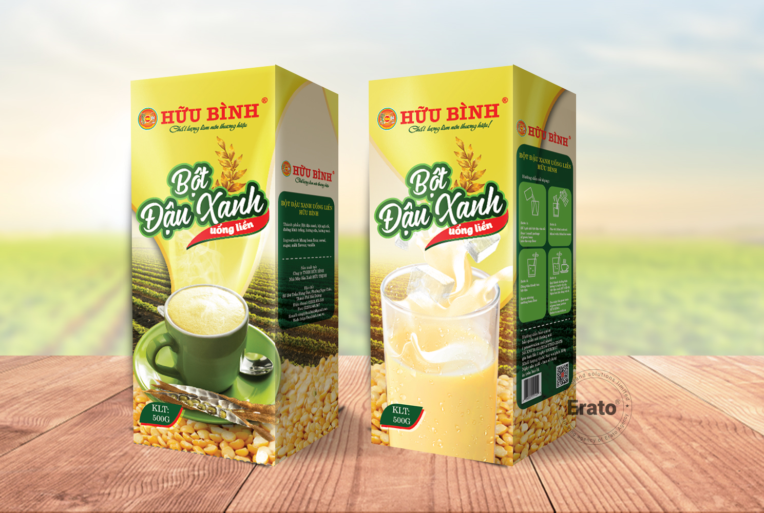 THIẾT KẾ BAO BÌ BỘT ĐẬU XANH HỮU BÌNH