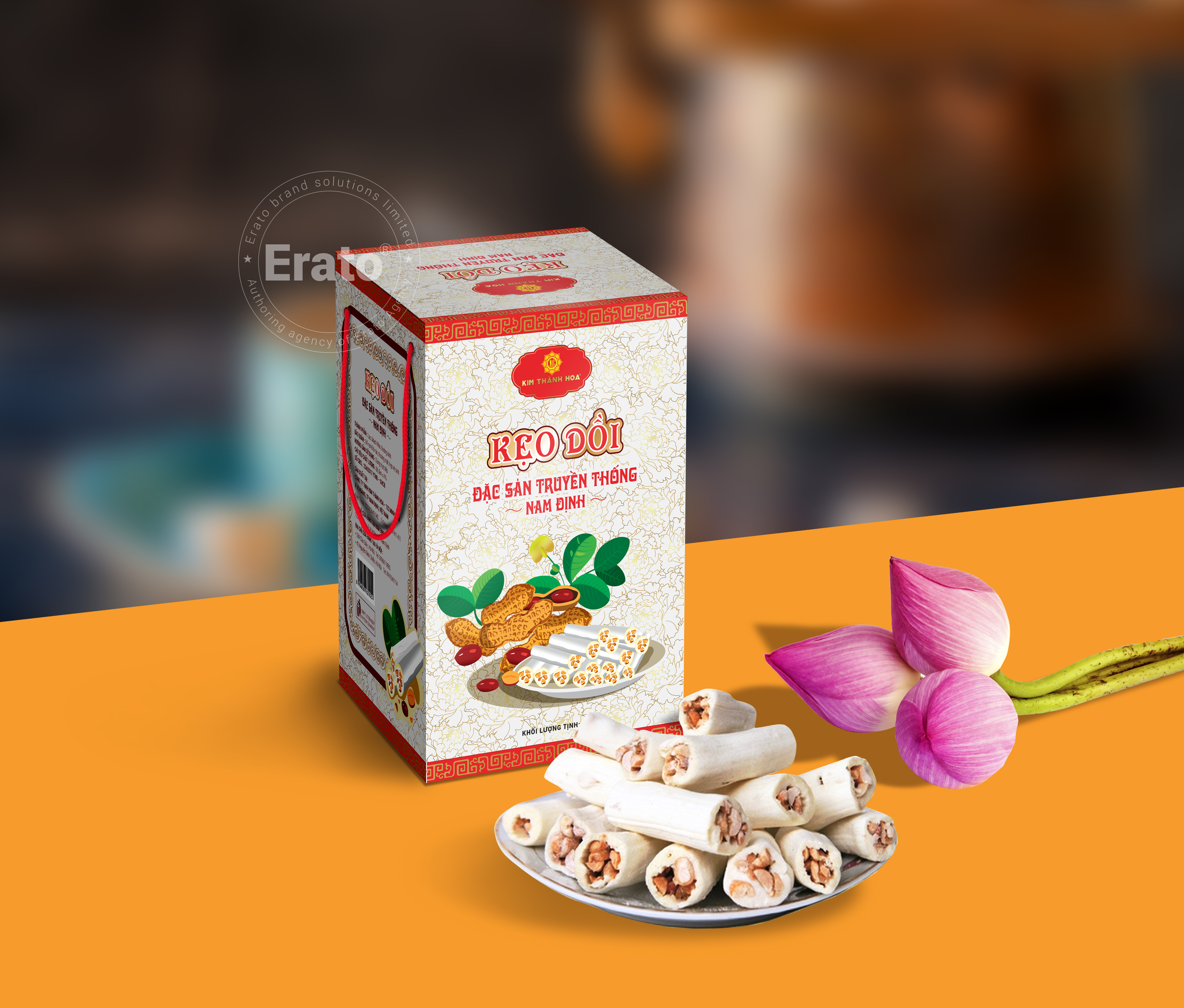 THIẾT KẾ BAO BÌ KẸO DỒI KIM THÀNH HOA